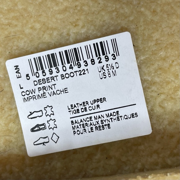 Clarks Originals Women's 8 Black Cow Print Suede 221 Desert Boots - Picture 10 of 14